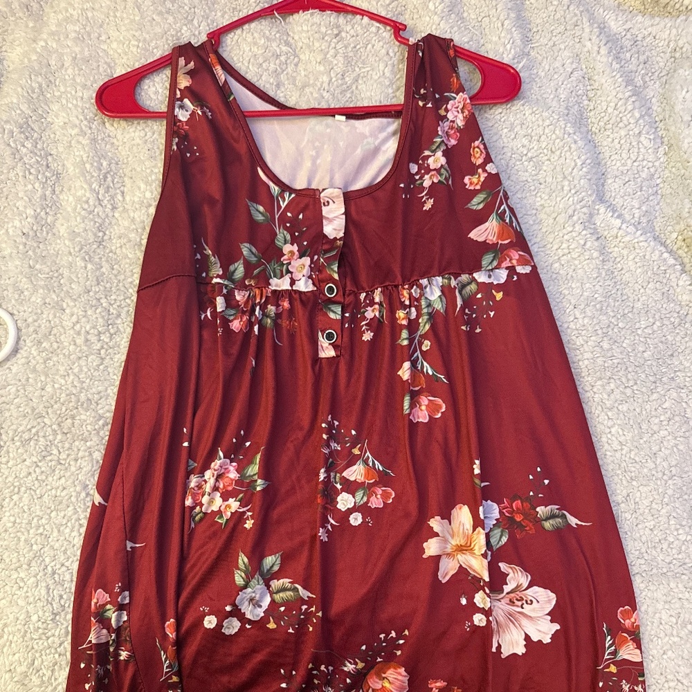 Maroon Silk Women’s Casual Shirt
